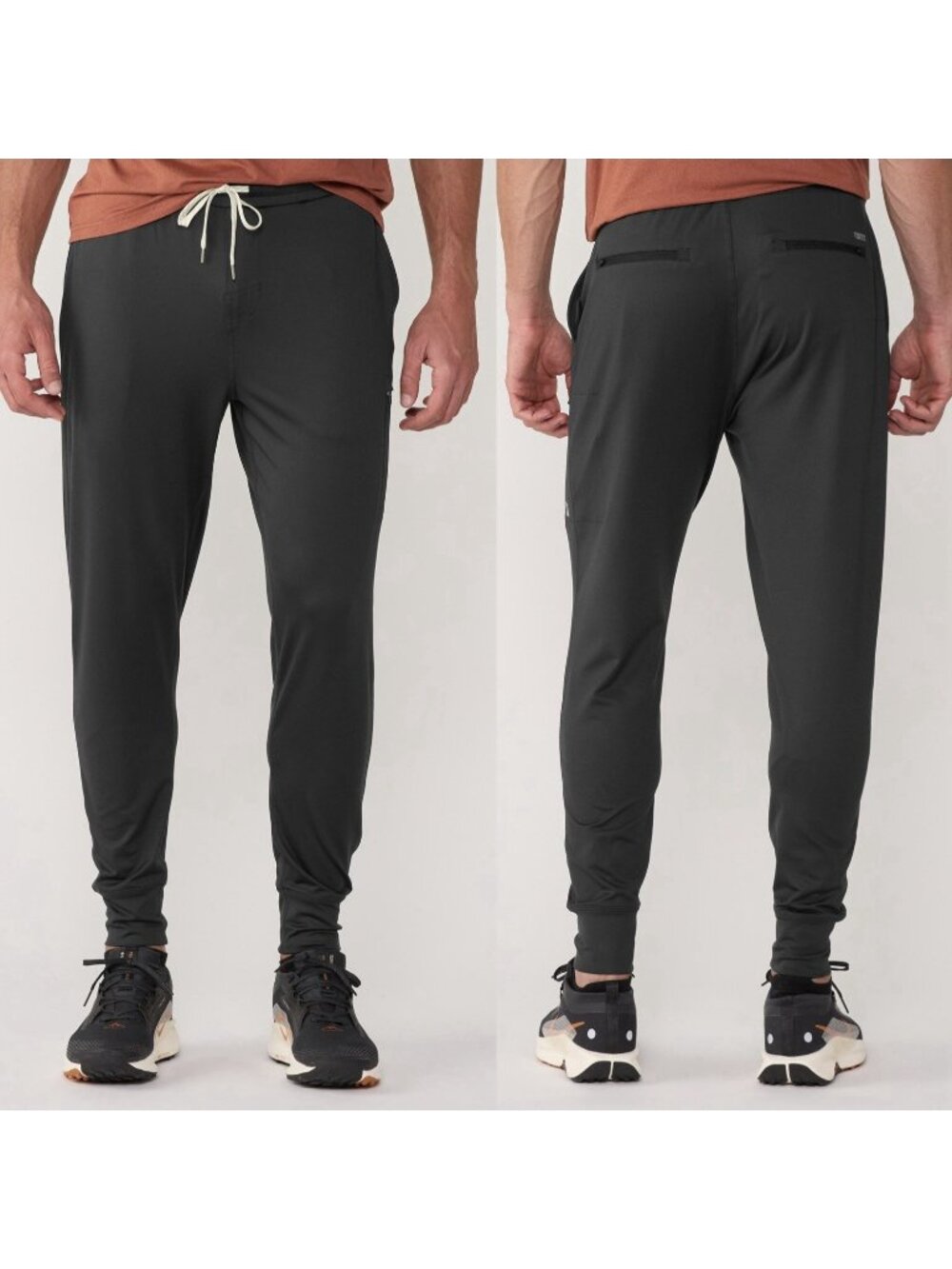 Vuori Black Sunday Performance Joggers Athletic Workout Pants Men’s Size Large